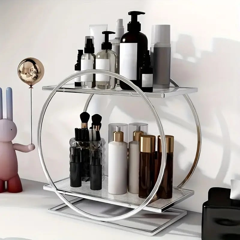 Luxury 2-Tier Makeup &amp; Perfume Organizer – Skincare, Cosmetics &amp; Vanity Storage