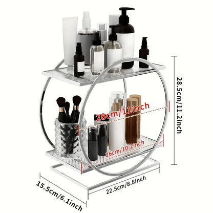 Luxury 2-Tier Makeup &amp; Perfume Organizer – Skincare, Cosmetics &amp; Vanity Storage