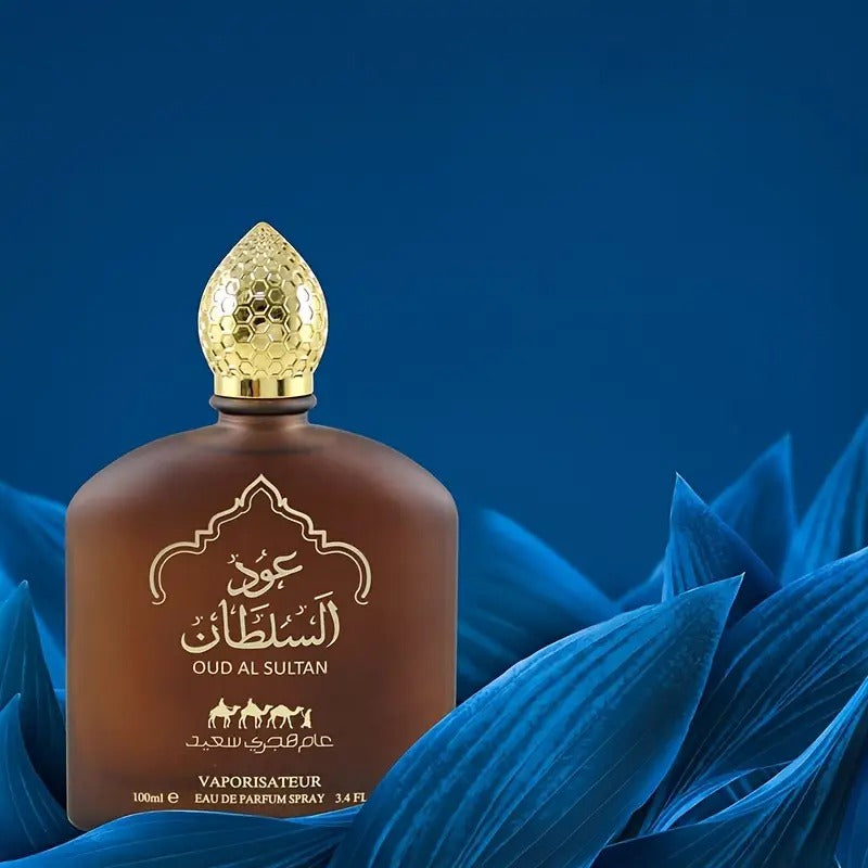 Oud Al Sultan Eau de Parfum 3.38 FL OZ Unisex Floral Fruity Fragrance Black and Brown