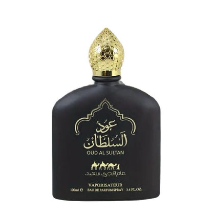 Oud Al Sultan Eau de Parfum 3.38 FL OZ Unisex Floral Fruity Fragrance Black and Brown