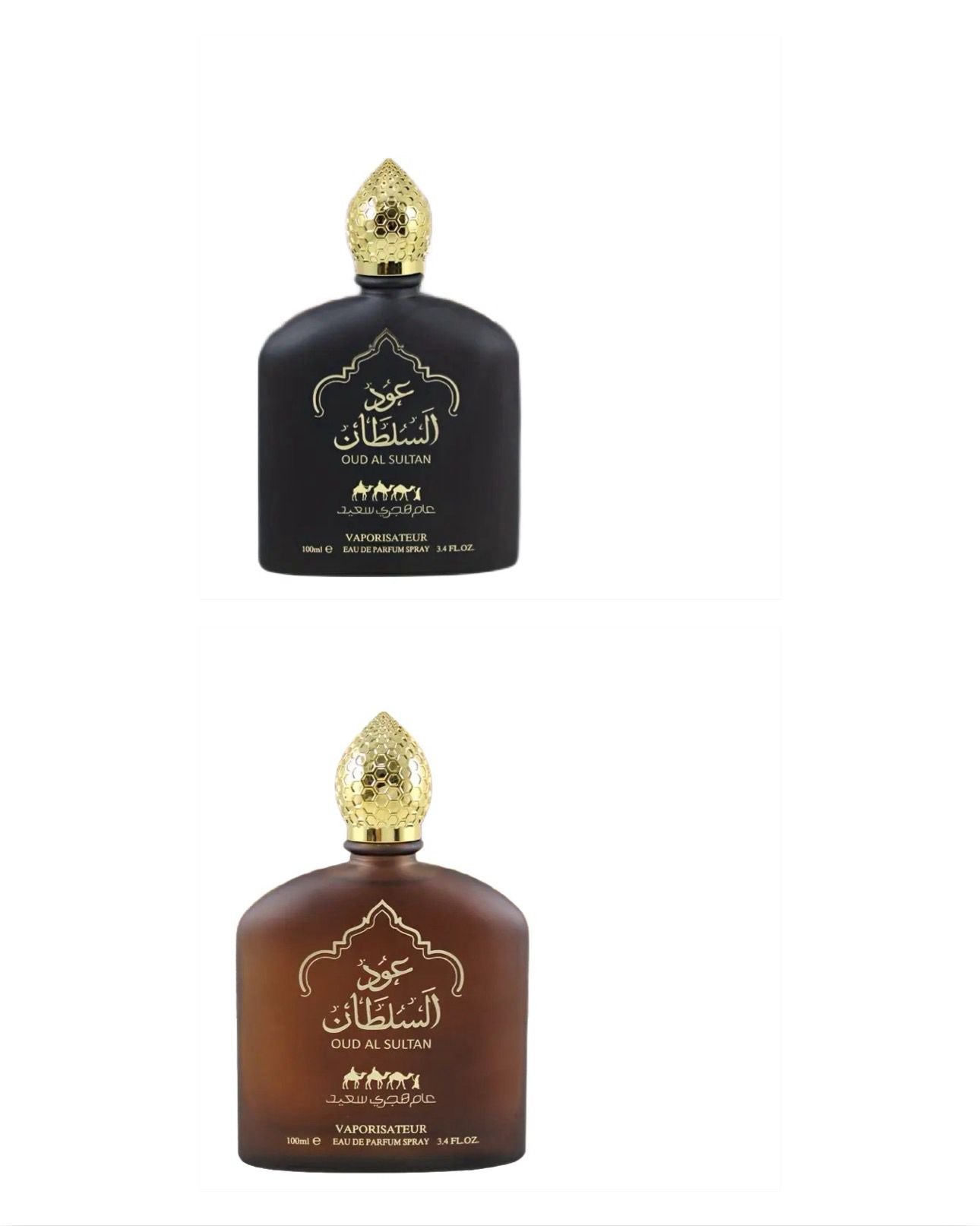 Oud Al Sultan Eau de Parfum 3.38 FL OZ Unisex Floral Fruity Fragrance Black and Brown